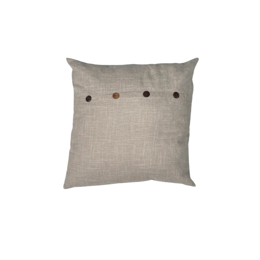 Button Cushion Beige Large