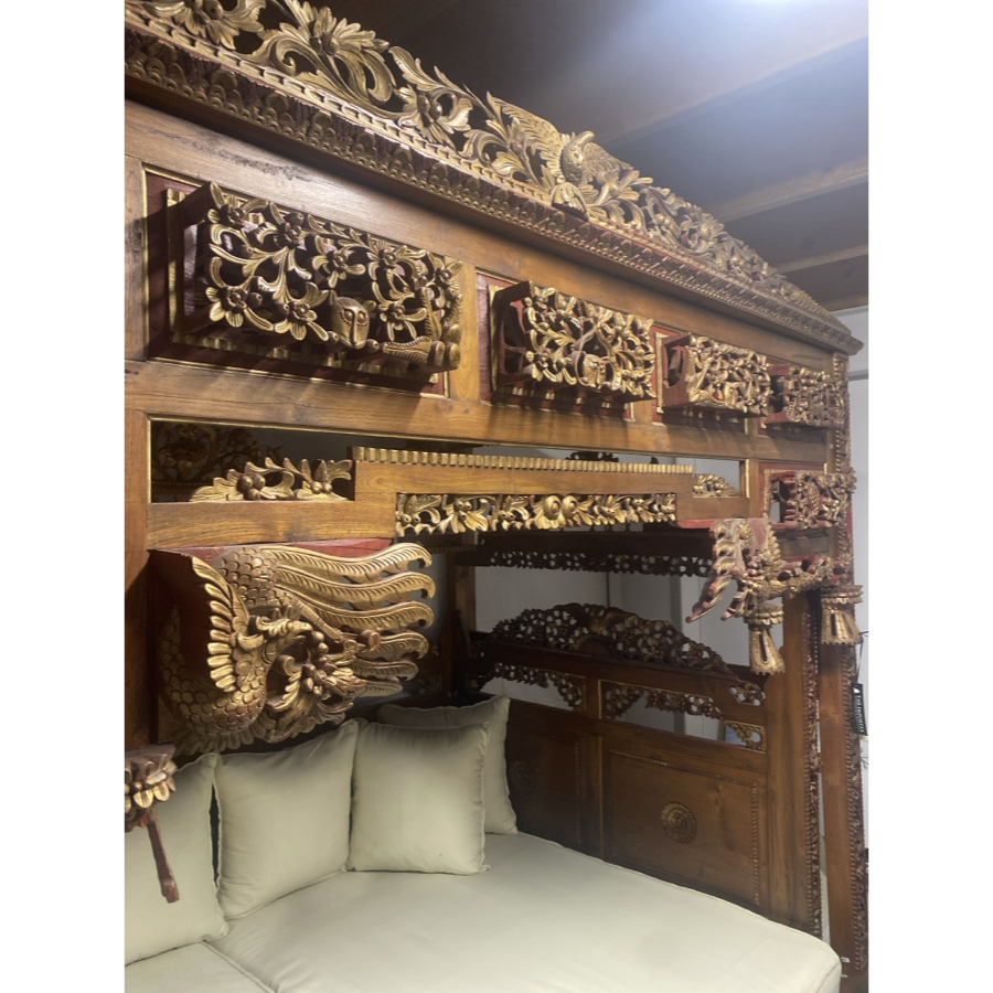 Indonesian Carved Daybed