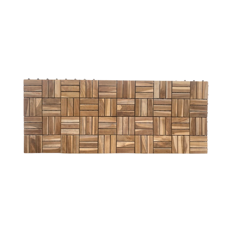 10 Teak Interlocking 30x30cm Tiles