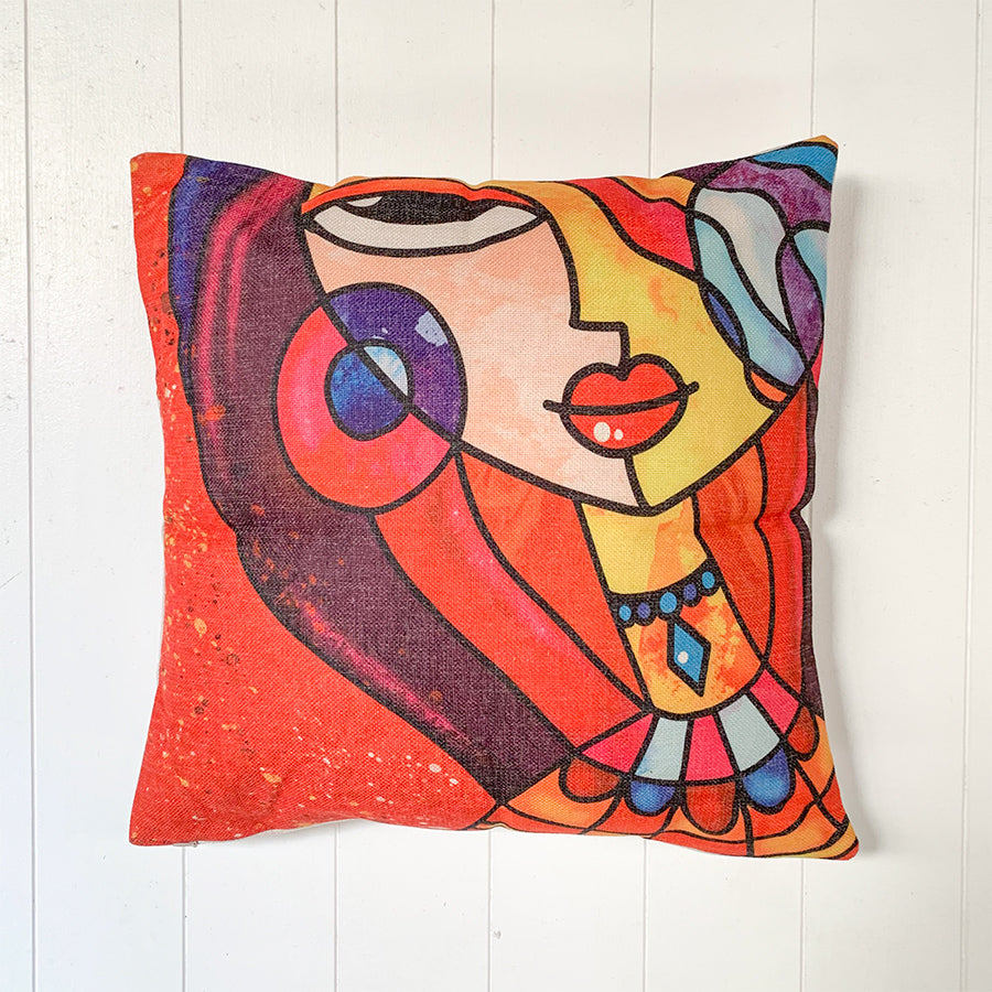 Abstract Lady Cushion