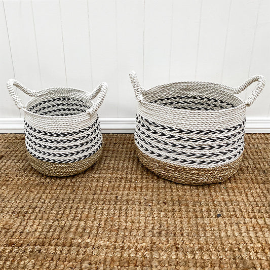 Whitewash Basket -2 Sizes