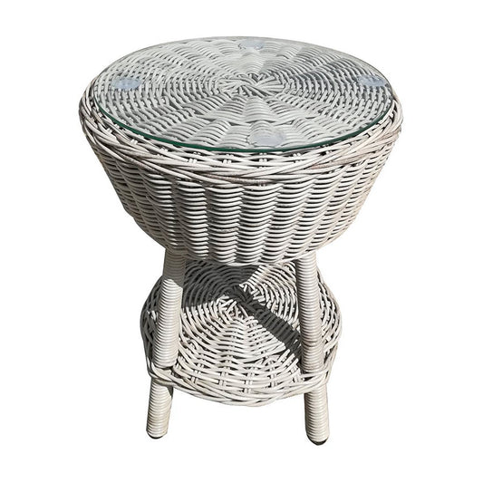 Corfu Outdoor Side Table Grey White