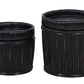 Basket with Tray Lid Black - 2 sizes