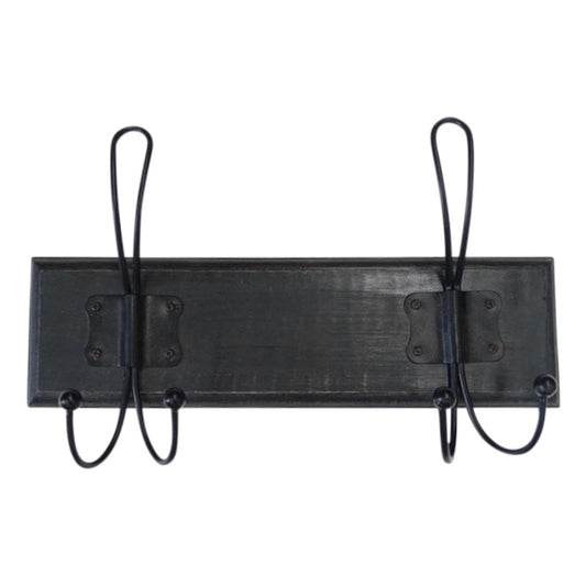 Amalfi Wall Hanger Two Hook - Black