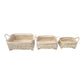 Shell Rectangular basket with handles   - 3 Sizes