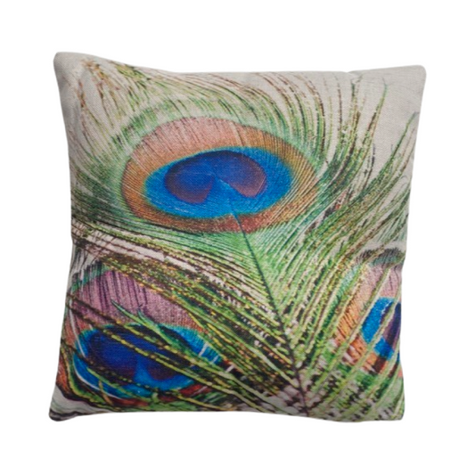 Peacock Feather Cushion