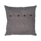 Charcoal Button Cushion Large