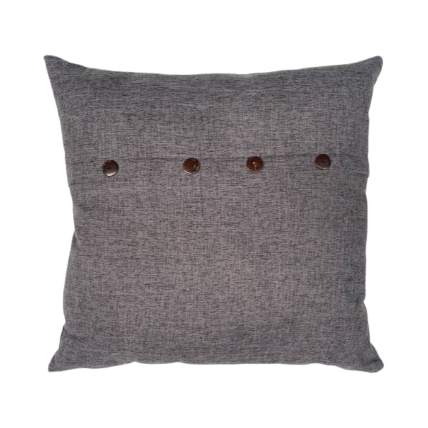 Charcoal Button Cushion Large