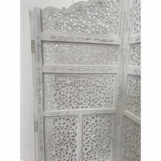 Carved 4 Panel Screen
