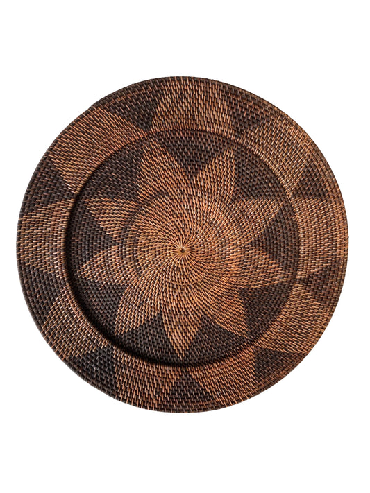 Rattan Platter Dark Brown - Two Sizes