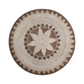 Large Rattan Platter - Brown & White