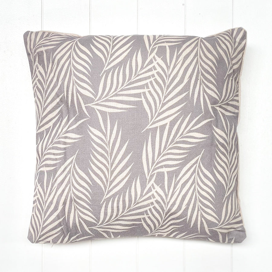 Grey Leaf Cushion