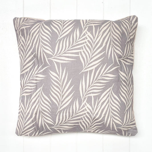 Grey Leaf Cushion