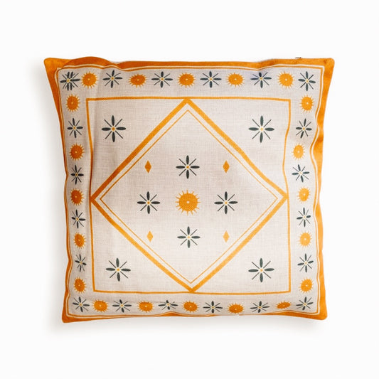 Orange Diamond Cushion