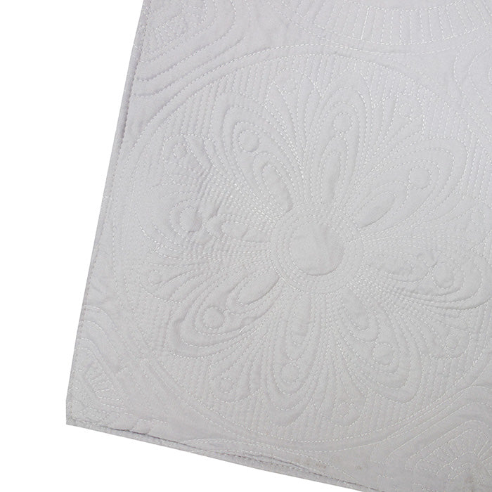 Stitched Bedspread Set Grey