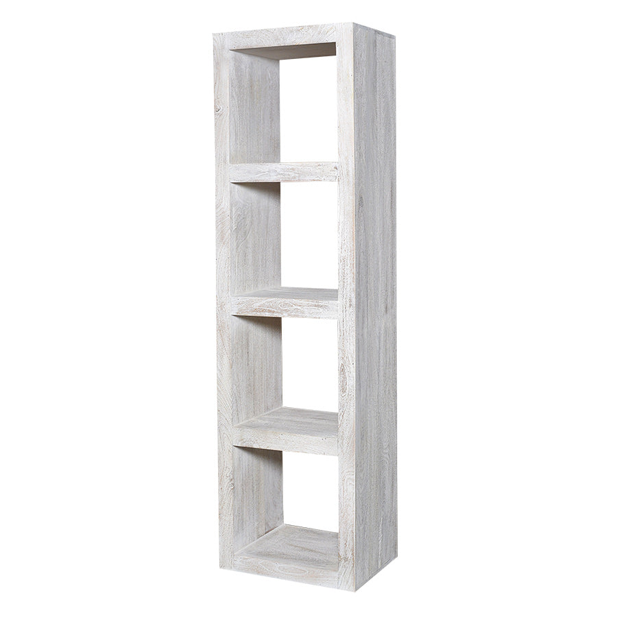 4 Bay Bookcase White